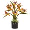 Nearly Natural 2' Artificial Bird of Paradise Silk Arrangement in Black Glossy Planter